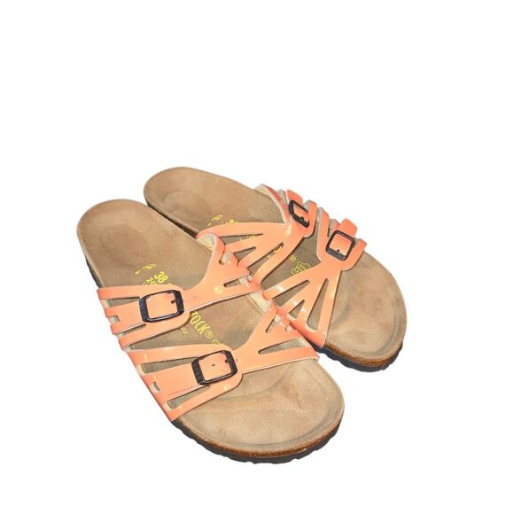 Birkenstock Shoes - Birkenstock Granada Blush Pink Patent Birko-Flor Slide Sandals Sz EU 38/US W7/M5